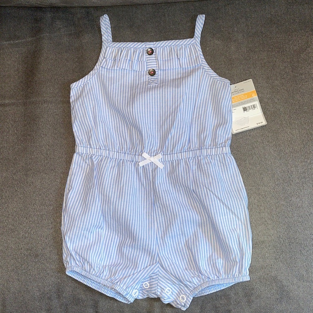 Carter’s 12 month Baby Girl spaghetti strap romper. - Picture 1 of 6